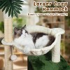 38" Cat Tower with Large Hammock Metal, Cat Scratching Post for Indoor Cats with Condo, Cat Playground - 2 of 4