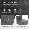 Acekool 7 Piece Patio Set Rattan Outdoor Sofa with Cushions PE Wicker Sectional Couch and Table for Balcony Garden Porch Conversation - 3 of 4