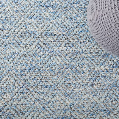 Hand-Tufted Coastal Charm Blue Wool 4' x 6' Braided Area Rug