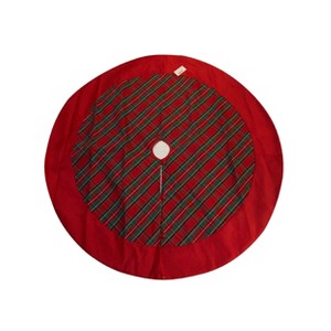 Season's Designs 52In Redgreen Gold Plaid Tree Skirt W - 1 of 1