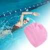 Unique Bargains PU Pleated style Swimming Cap 1 Pc - 2 of 4