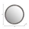 Modern Round Wall Mirror with Decorative Metal Frame - Glass Accent Mirror for Home, Office, Bedroom, Living Room - Metallic Finish - 29" Silver - 2 of 4
