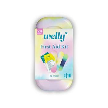 Welly Kid's Quick Fix First Aid Bandage Travel Kit - Colorwash - 24ct