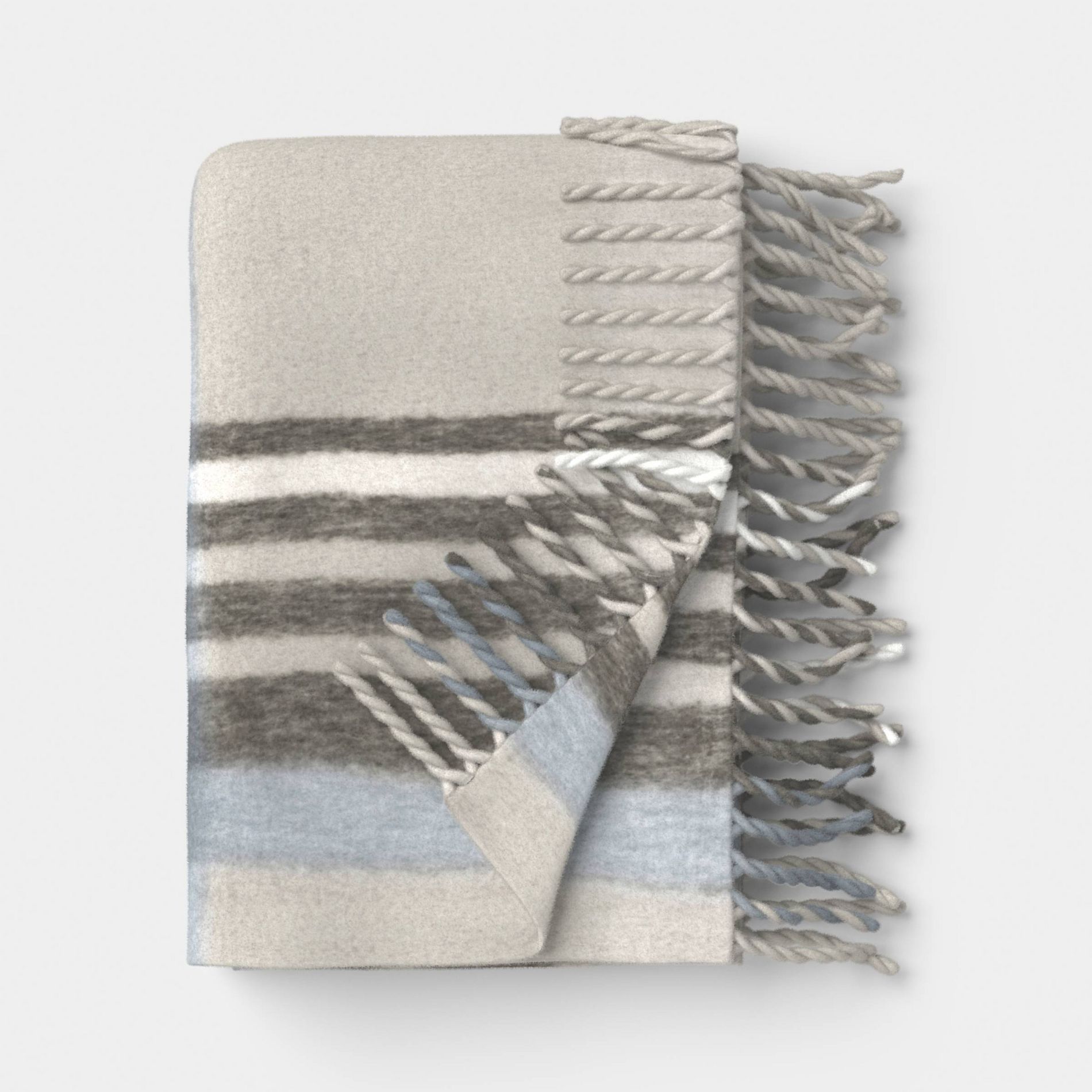Woven Plaid Throw Blanket Gray - Threshold™