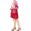 LA LEELA Women's Summer Beach Front Open Cover ups Beachwear Duster Cardigan for Women L-XL Raspberry, Tie Dye - 4 of 4