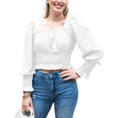 Anna-Kaci Women's Long Sleeve Textured Tunic Top with Crew Neck Relaxed Fit and Flattering Seam Detail main image 0