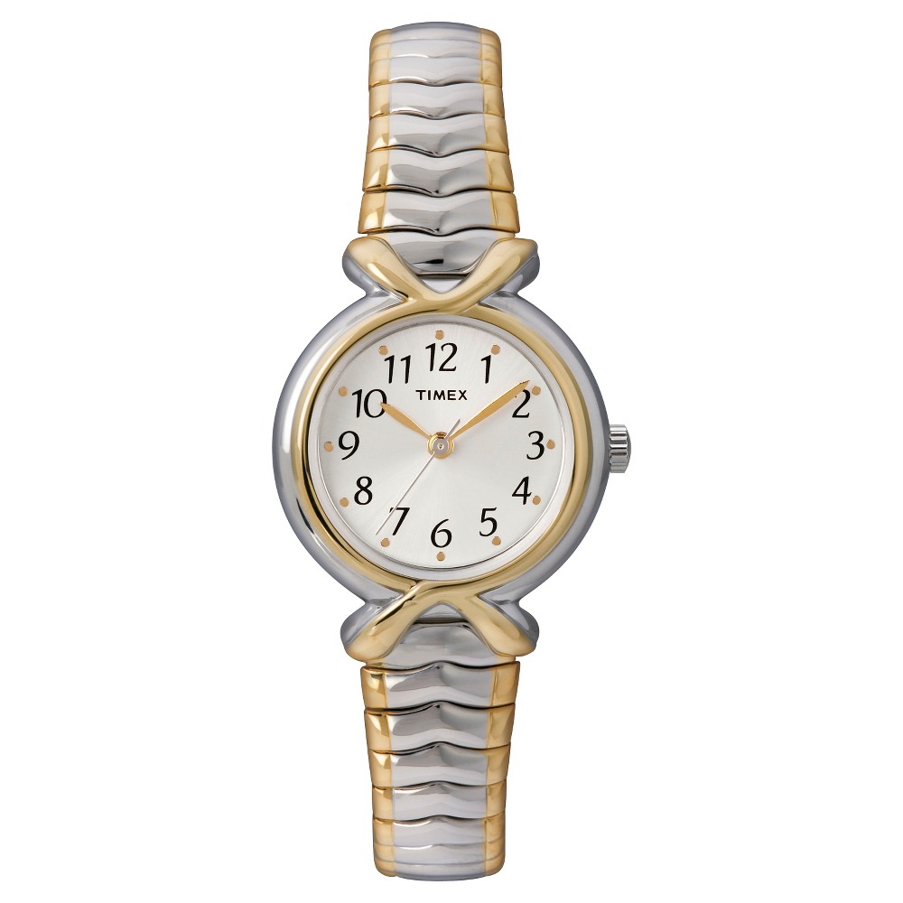 Photos - Wrist Watch Timex Women's  Expansion Band Watch - Light Silver T218549J 