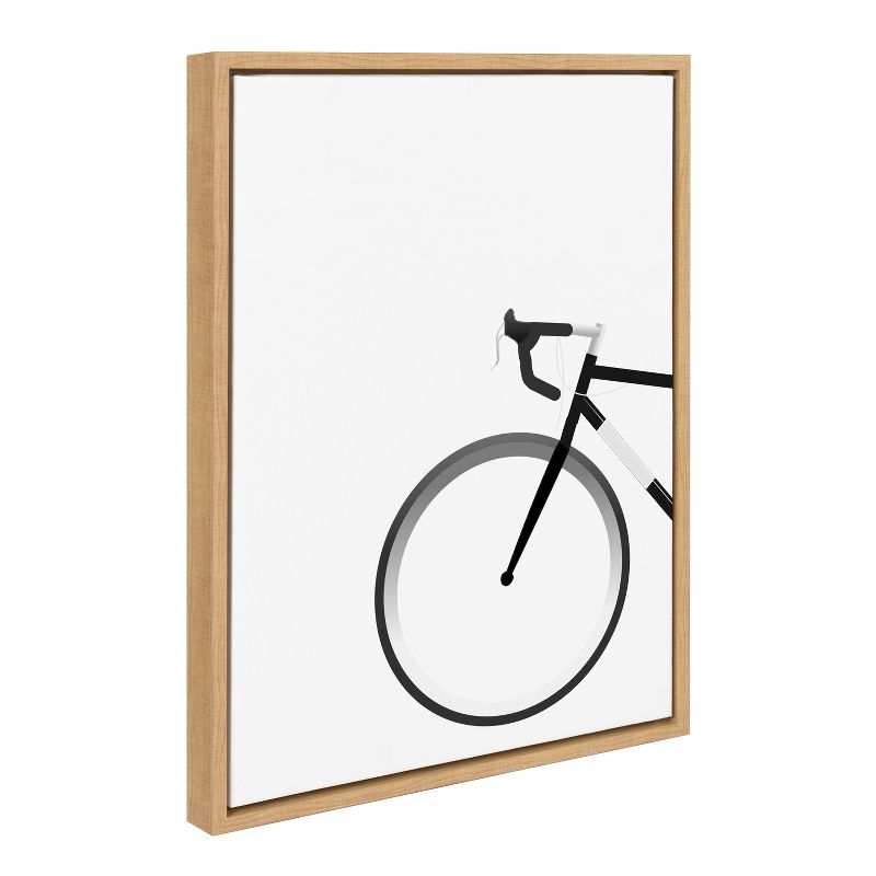 Kate and Laurel Sylvie Bike Framed Canvas by Maja Mitrovic of Makes My Day Happy, 18x24, Natural, 3 of 9