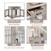 Dog Crate For Small-medium Dogs, Furniture Style Dog Crate End Table With Drawer, Ventilation Fences Dog House, Pet Kennels With Double Doors - 3 of 4