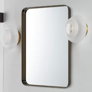 TEHOME Arthers Rectangular Stainless Steel Framed Pivoting Wall Mounted Bathroom Vanity Mirror - 1 of 4