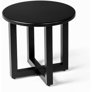 VINGLI Round Outdoor Side Table, Small Metal Outdoor Table Patio End Tables for Balcony, Porch, Garden and Poolside - 1 of 4