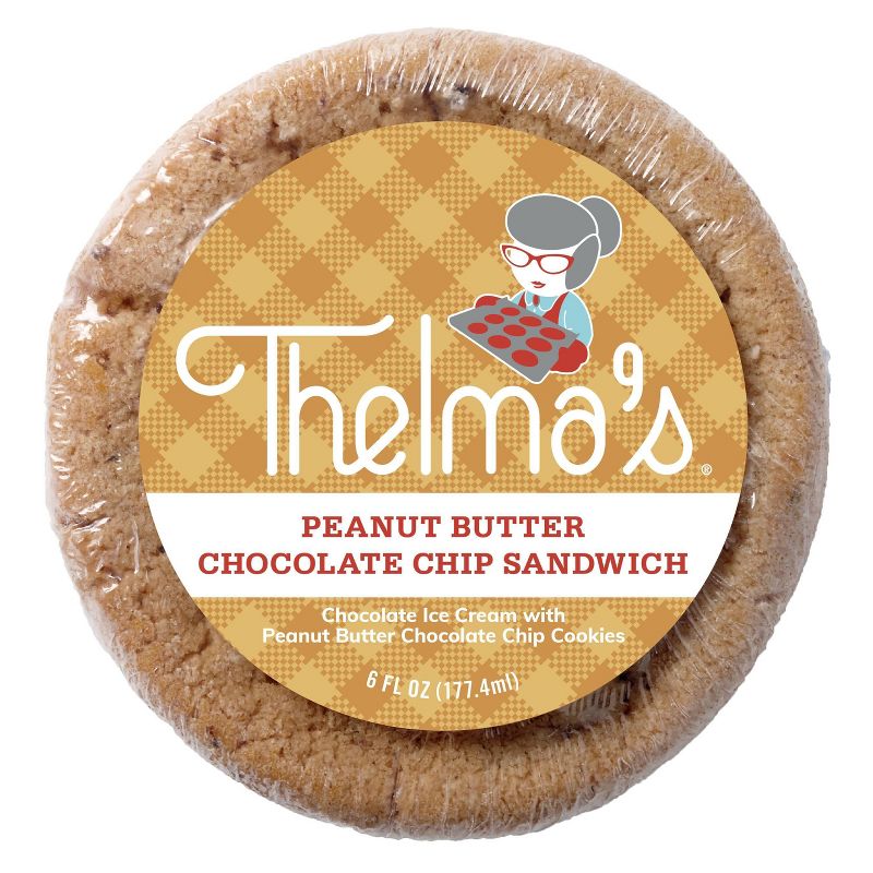 Thelma&#39;s Peanut Butter Chocolate Chip Ice Cream Sandwich - 5.2oz, 1 of 6