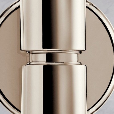 Aviv Polished Nickel 2-Light Wall Sconce with Clear Glass Shades