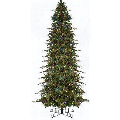 Northlight 7.5' Pre-Lit Slim Palisade Artificial Christmas Tree - Multi LED Lights