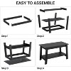 31.5 Inch Coffee Table with 2-Tier Storage – Modern Industrial Farmhouse Coffee Table for Living Room, Compact Durable MDF & Particle Board Black - 3 of 4