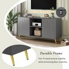 VYNXARIA Modern TV Stand for TVs up to 55 Inches - Entertainment Center Media Console with Adjustable Shelf and Metal Legs(Gray) - 3 of 4