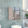 GlasFlength Decorative Wall Mirrors Wall Art Bathroom Decor Cabinet Wall Mount Vanity Medicine with Mirror for Bathroom, Gray, 5.8"*23.6"*23.6" - 2 of 4