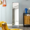 ALEXOUN Solid Wood Frame Floor Mounted Full-length Mirror,Wall Mounted，for Dressing Mirror, Bedroom Home Porch,Clothing Store. - 2 of 4
