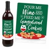 Big Dot of Happiness Gingerbread Christmas - Gingerbread Man Holiday Party Decorations for Women and Men - Wine Bottle Label Stickers - Set of 4 - 3 of 4