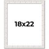 PosterPalooza | Sculpted White Picture Frame - UV Acrylic, Foam Board Backing, Hanging Hardware - 2 of 4
