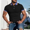 Men's Long Sleeve Polo Shirts Regular Fit Collared T-Shirt Casual Workout Golf Shirts - 2 of 4