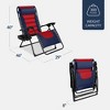Best Choice Products Oversized Padded Zero Gravity Chair, Folding Outdoor Patio Recliner w/ Side Tray - 2 of 4