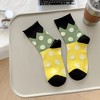 Anna-Kaci 6pk Women's Color - Blocked Polka Dot Cotton Ankle Socks - Trendy Ins - Style Socks - 4 of 4