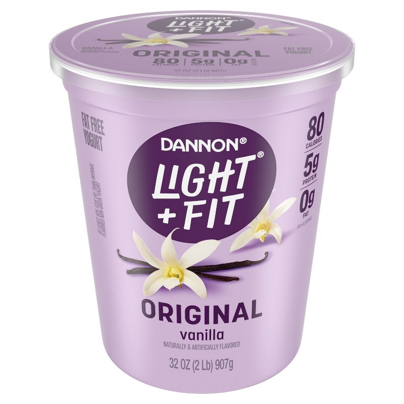 Light + Fit Nonfat Gluten-Free Vanilla Yogurt - 32oz Tub, 2 of 8