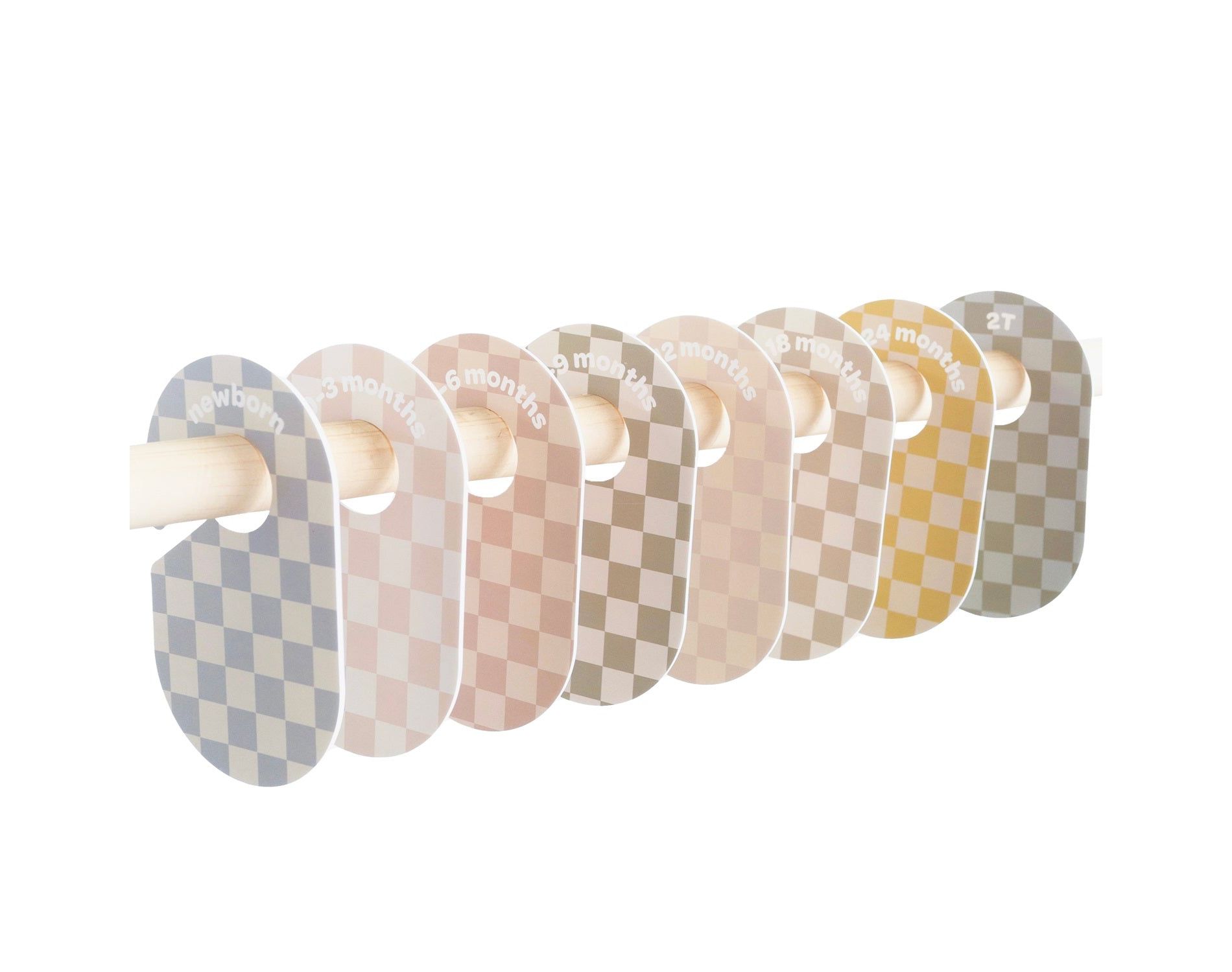 3 Sprouts Baby Closet Dividers (newborn to 24 months) - Checkerboard
