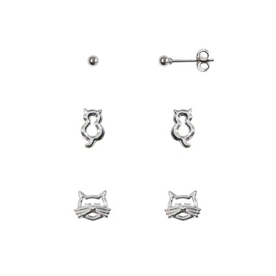 FAO Schwarz Cat Trio Earring Set