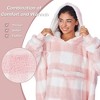 Ultra Long Fleece Blanket Hoodie Sweatshirt for Mens Womens, Full Body Warm Fuzzy Cozy Lounging Pullover, Adult Wearable Blanket, Gift - Catalonia - 4 of 4