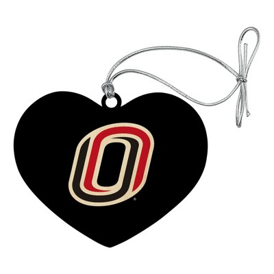 Omaha Primary Logo Heart Love Wood Christmas Tree Holiday Ornament