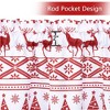 Farmhouse Christmas Tree and Deer Pattern Bathroom Kitchen Curtains - 2 of 4