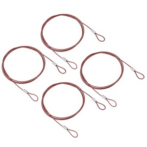 Unique Bargains Stainless Steel Stage Lighting Luggage Locking Cables with Double Loops 3.3 Ft - 1 of 4