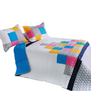 Slickblue Full/Queen, Cozy Handcrafted Quilted Bedspread with Shams, Quilt Set, TC Fabric, Design 1/2, 3 Piece - 1 of 4
