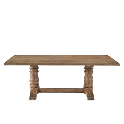 Weathered Oak 88" Rectangular Transitional Dining Table