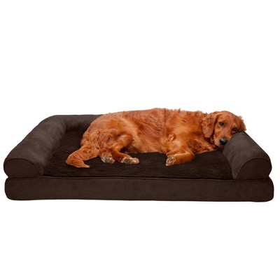 Furhaven Plush & Suede Full Support Sofa Dog Bed - Jumbo, Espresso : Target