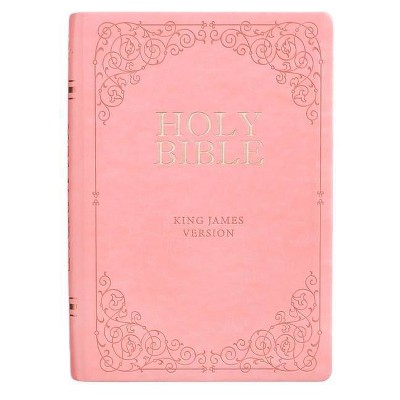 KJV Bible Giant Print Full Size Pink - Large Print (Leather Bound)