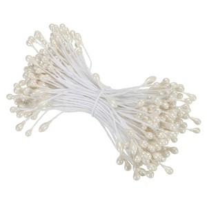 Unique Bargains DIY Craft Handmade Decorative Double Heads Artificial Flower Stamens 150 Pcs - 1 of 4