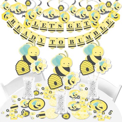 Big Dot of Happiness Honey Bee - Baby Shower or Birthday Party Supplies - Banner Decoration Kit - Fundle Bundle