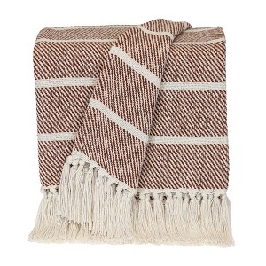 Parkland Collection,Transitional Stripe Rectangle Throw - 1 of 4