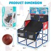 Costway Kids Dual Shot Basketball Arcade Game w/4 Balls Pump Easy Quick Assembling Gift - 3 of 4