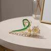 Anna-Kaci Tulip Flower Metal Hair Claw Clip with Enamel Petal and Leaf Detailing - 2 of 4