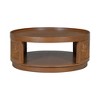 Bella Depot 36.8''W Wooden Mid-Century Modern Coffee Table with PE Rattan Side for Living Room-Brown - 4 of 4