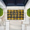 Stupell Industries Let's Go Adventure Yellow Plaid Printed Outdoor Door Mat, design by Angela Nickeas, 18"x30" - 3 of 4