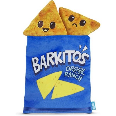 BARK Drool Ranch Chips Holiday Plush Dog Toy | Squeaky Fun for Medium Dogs