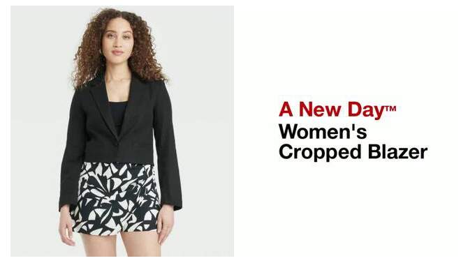 Women's Cropped Blazer - A New Day™, 2 of 6, play video