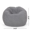 ?Vynxaria Kavel 3-Foot Rounded Bean Bag - Stylish Comfort for Every Space - 2 of 4