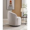 Ridstar Upholstered Velvet Swivel Accent Chair & Armchair With Metal Ring For Office, Reading & Living Room-Gray - 3 of 4