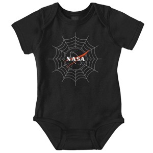 Classic Halloween NASA Spider Web Baby Romper Boys or Girls Brisco Brands - 1 of 4